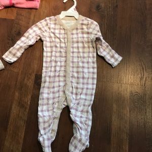 Girls footie pajamas 6-9 month.